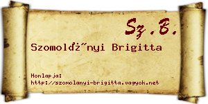 Szomolányi Brigitta névjegykártya