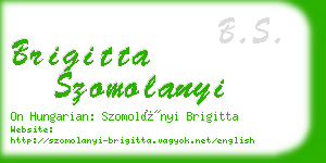 brigitta szomolanyi business card